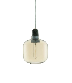 Amp Pendelleuchte - Klein, Gold/Grüner Marmor